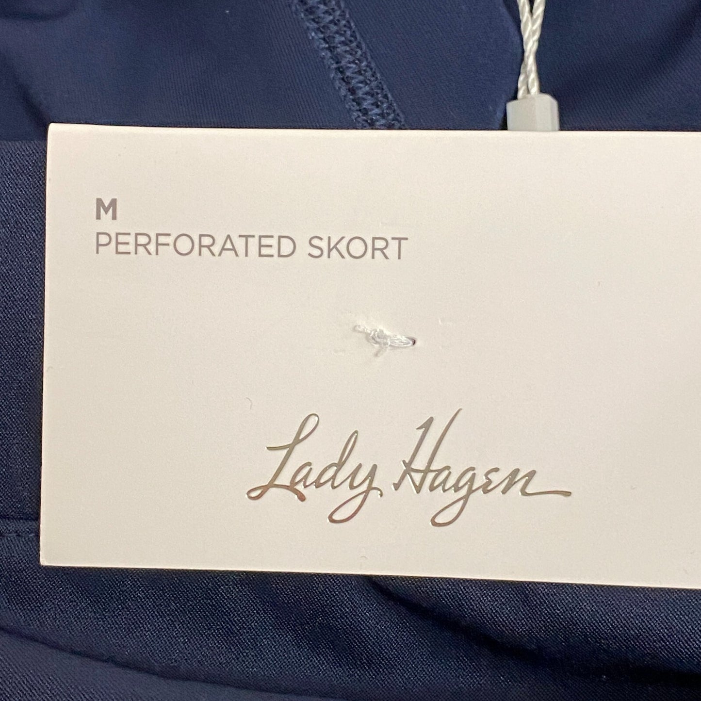 Lady Hagen Womens 16" Perforated Skort Dark Navy Solid Stylish Trendy WGH17432