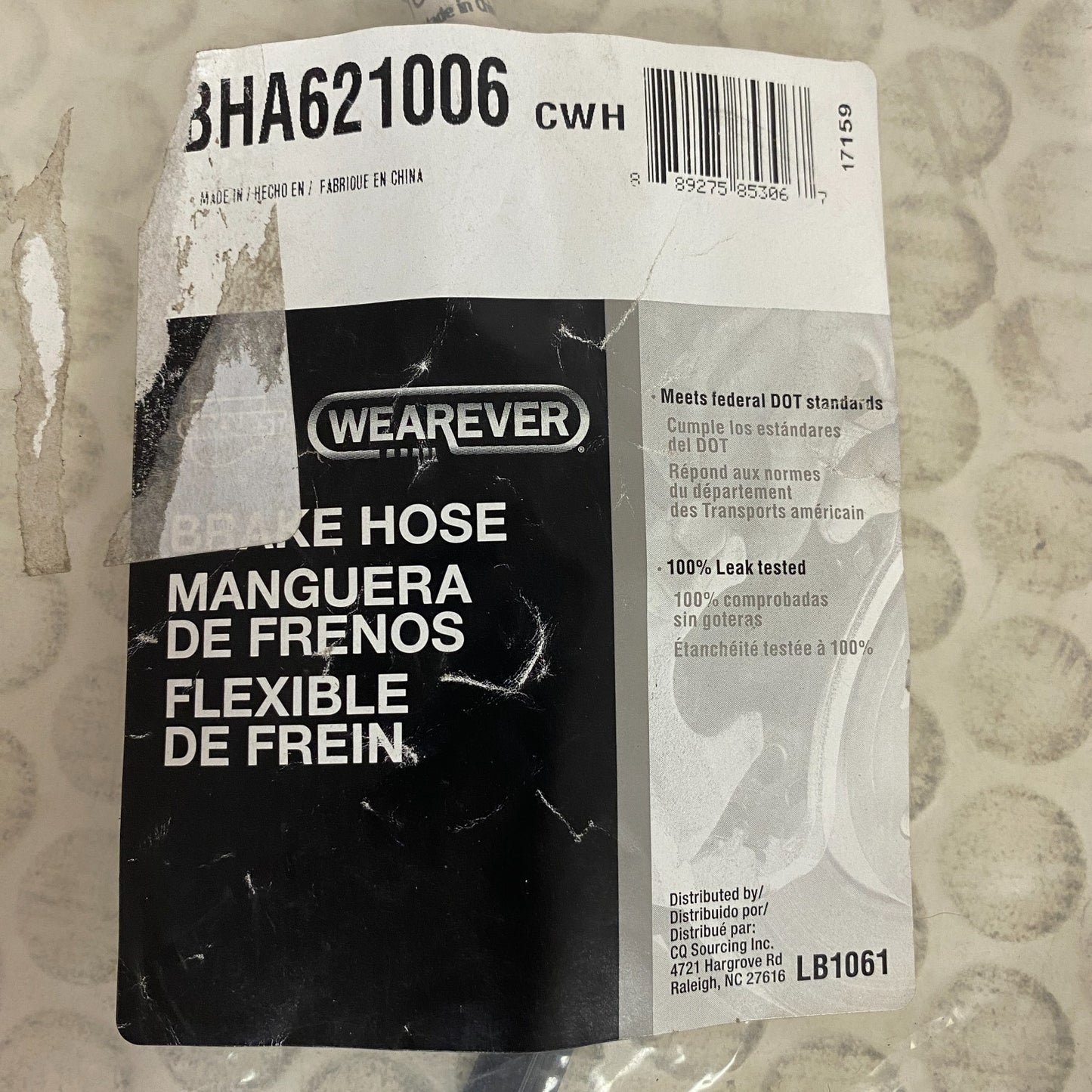 Carquest Wearever Brake Hydraulic Hose BHA621006