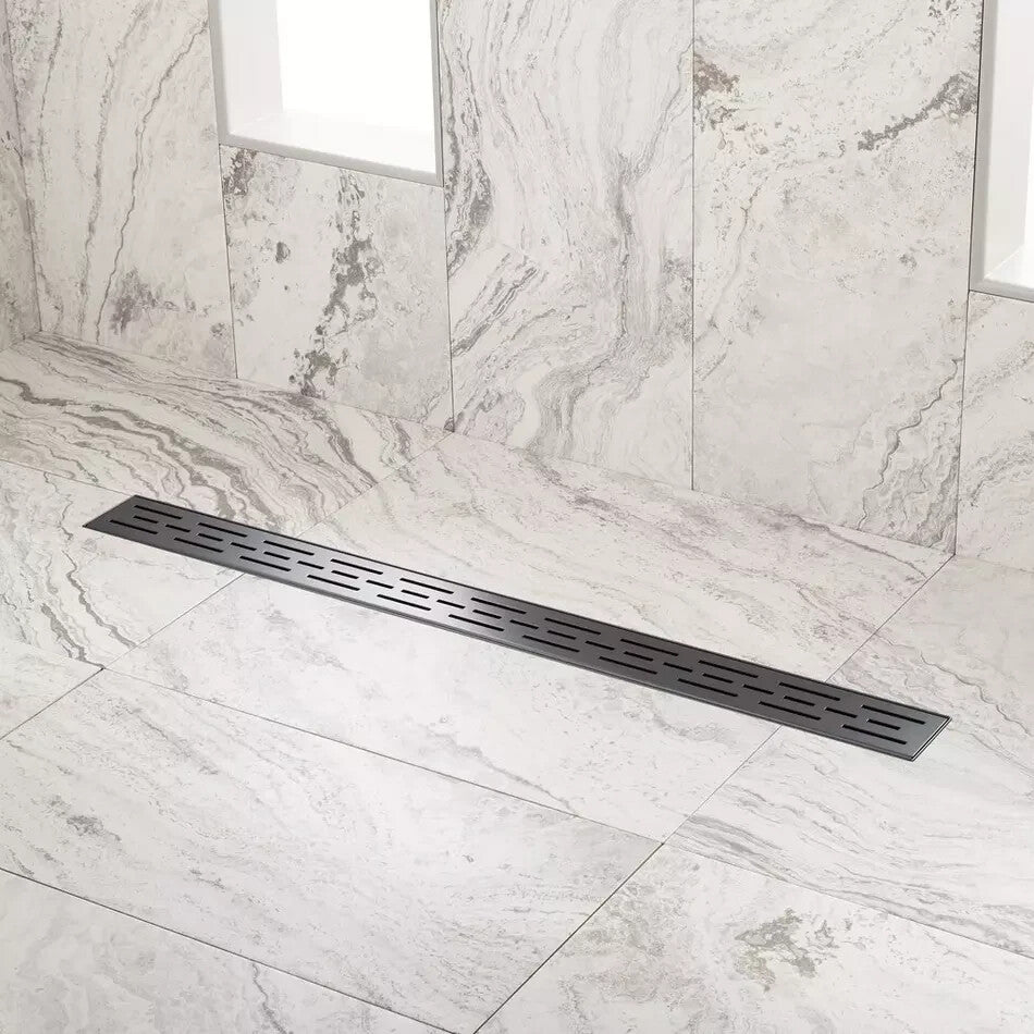 Signature Hardware 36" Effendi Linear Shower Drain - Matte Black