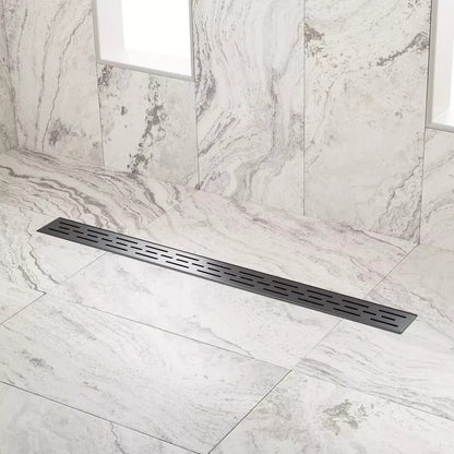 Signature Hardware 36" Effendi Linear Shower Drain - Matte Black
