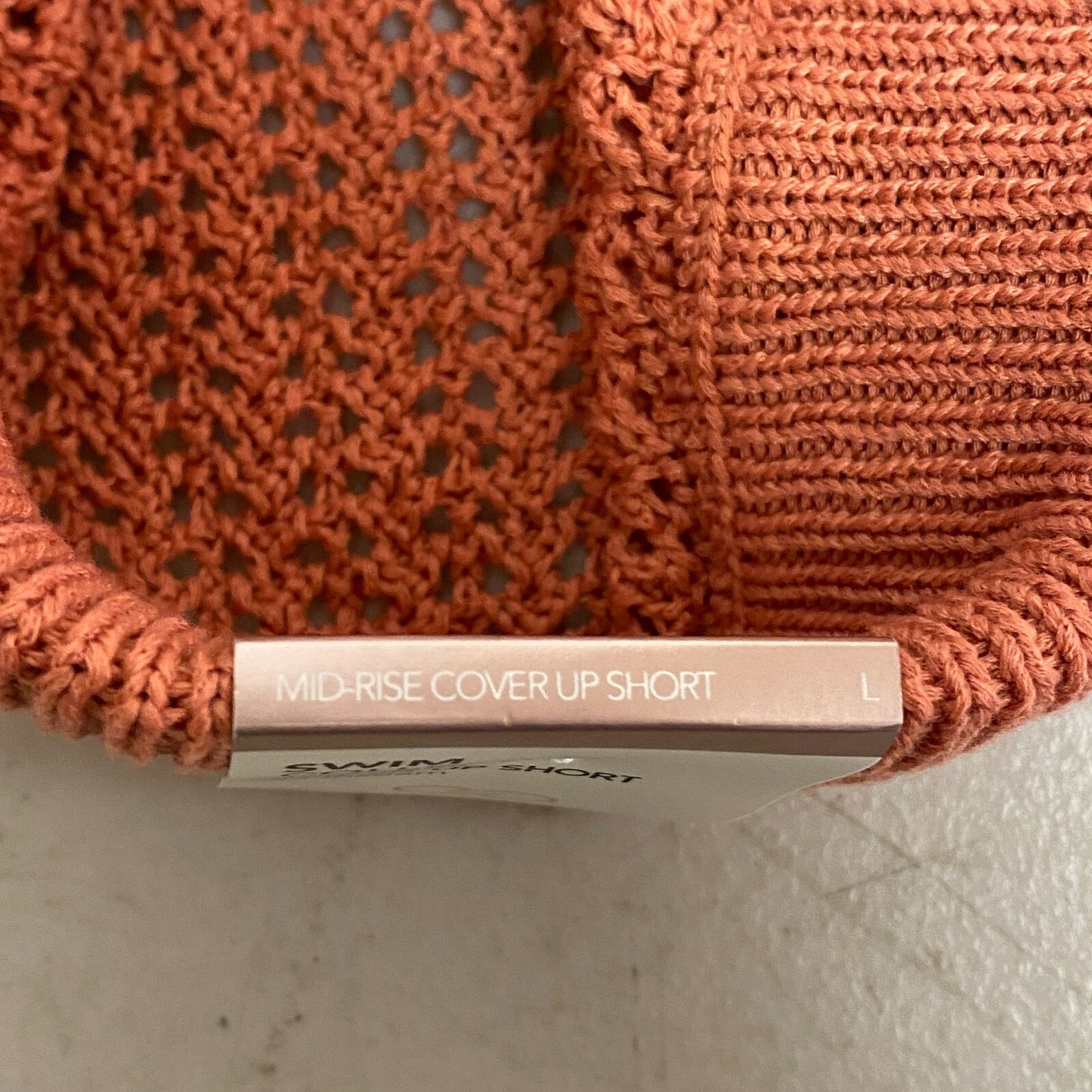 Calia Women's Sweater Knit Cover Up Mid Rise Swim Bottom Apricot Aura WSA23914