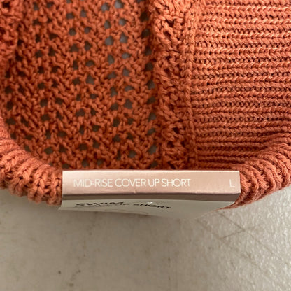 Calia Women's Sweater Knit Cover Up Mid Rise Swim Bottom Apricot Aura WSA23914