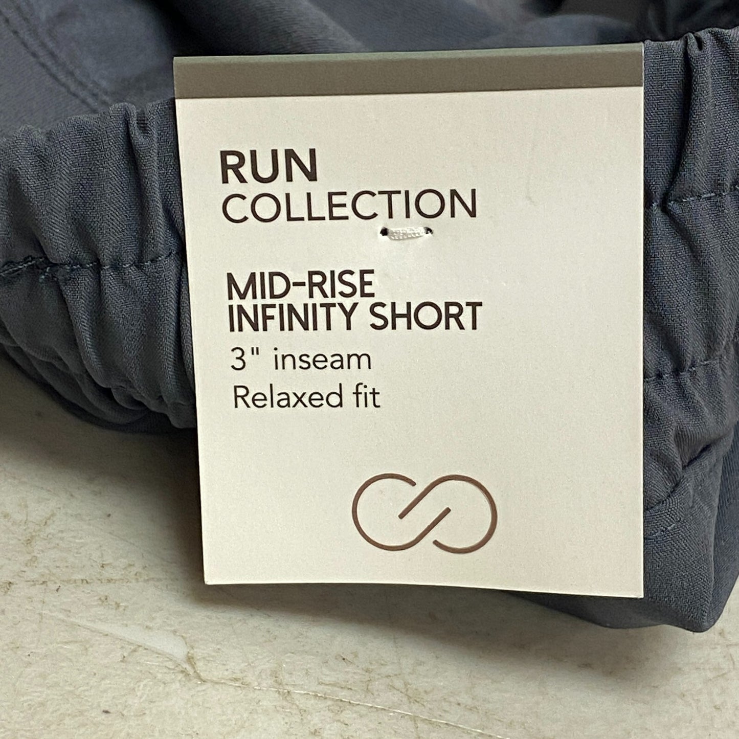 CALIA Women's 3 in Relaxed Mid Rise Carbon Grey Infinity Run Short WAX12336