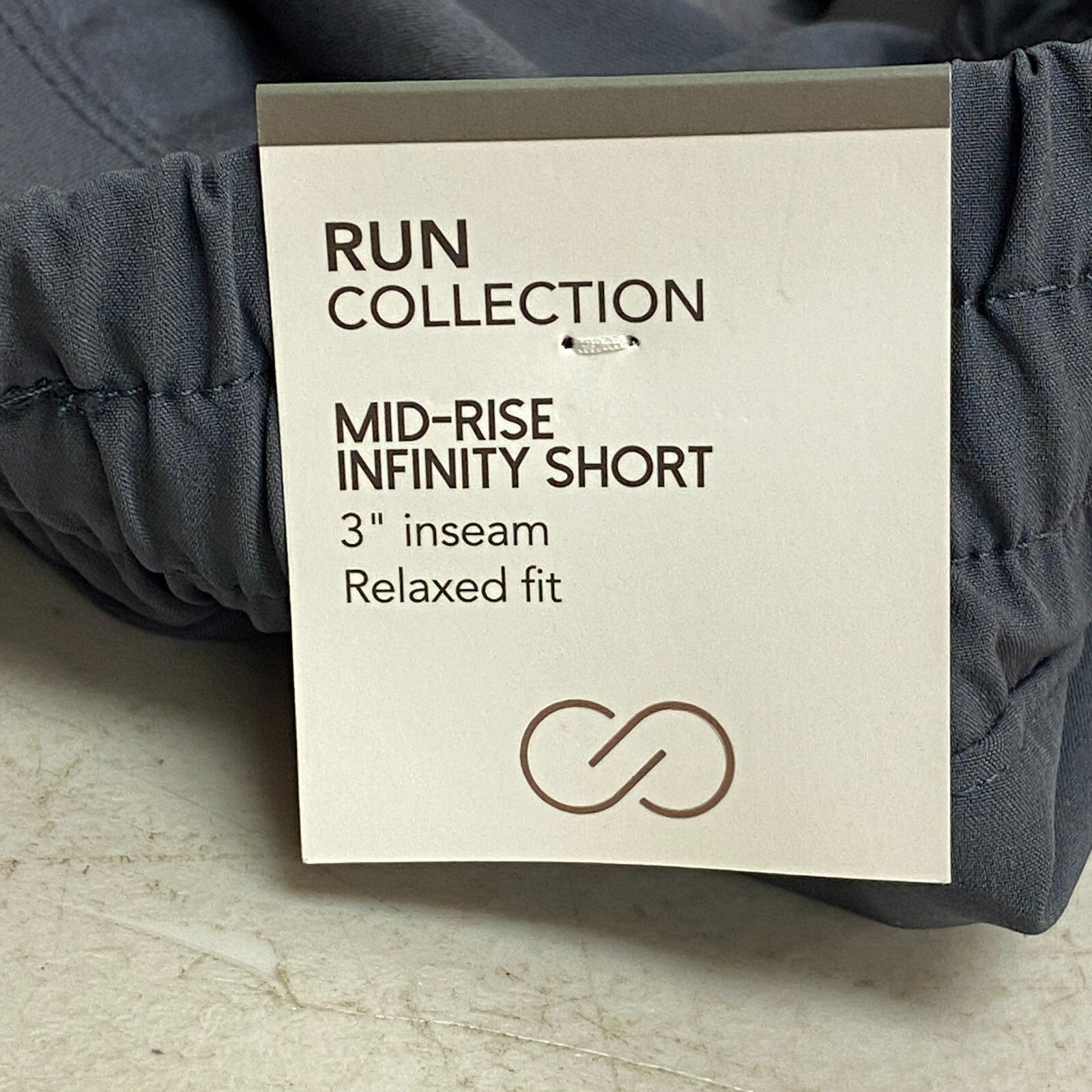 CALIA Women's 3 in Relaxed Mid Rise Carbon Grey Infinity Run Short WAX12336
