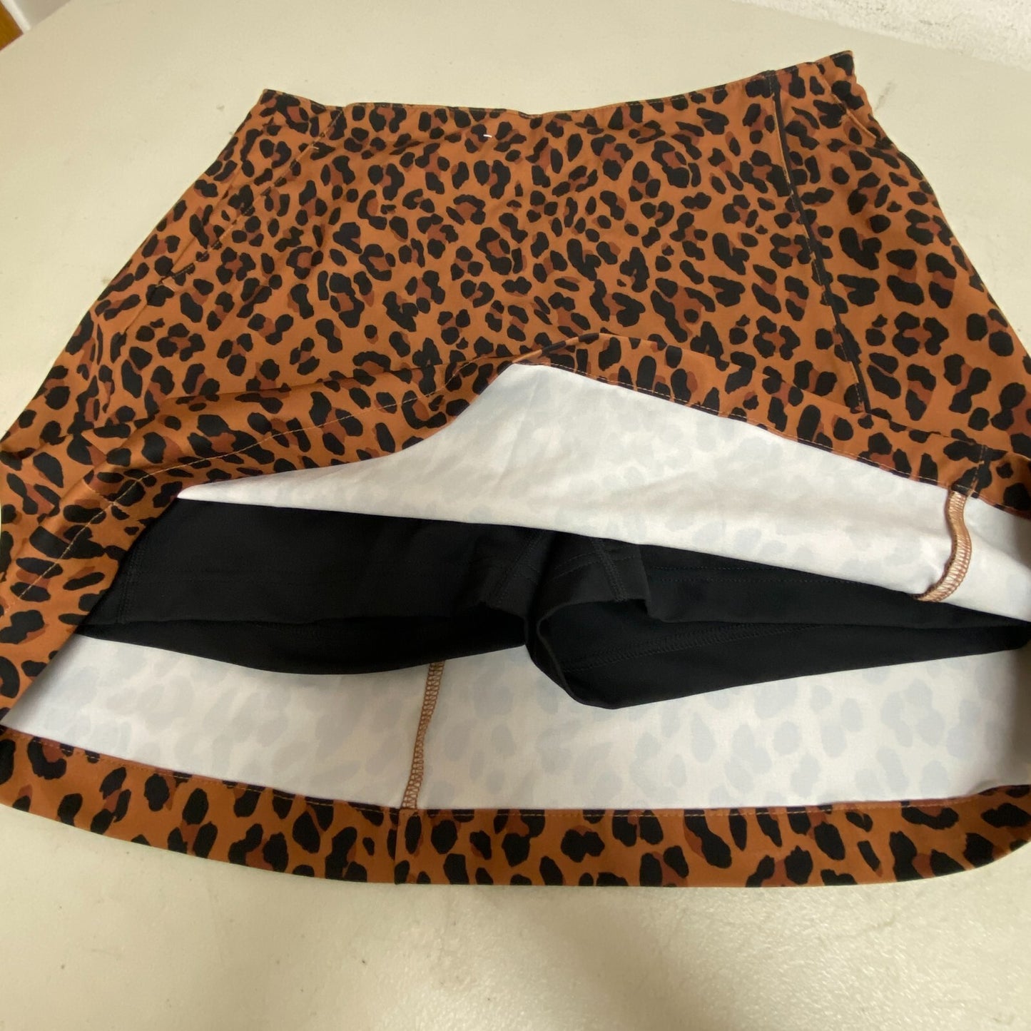 Lady Hagen 17" Trendy Wrap Skort Classic Leopard Hazel WGH37003 Brand New