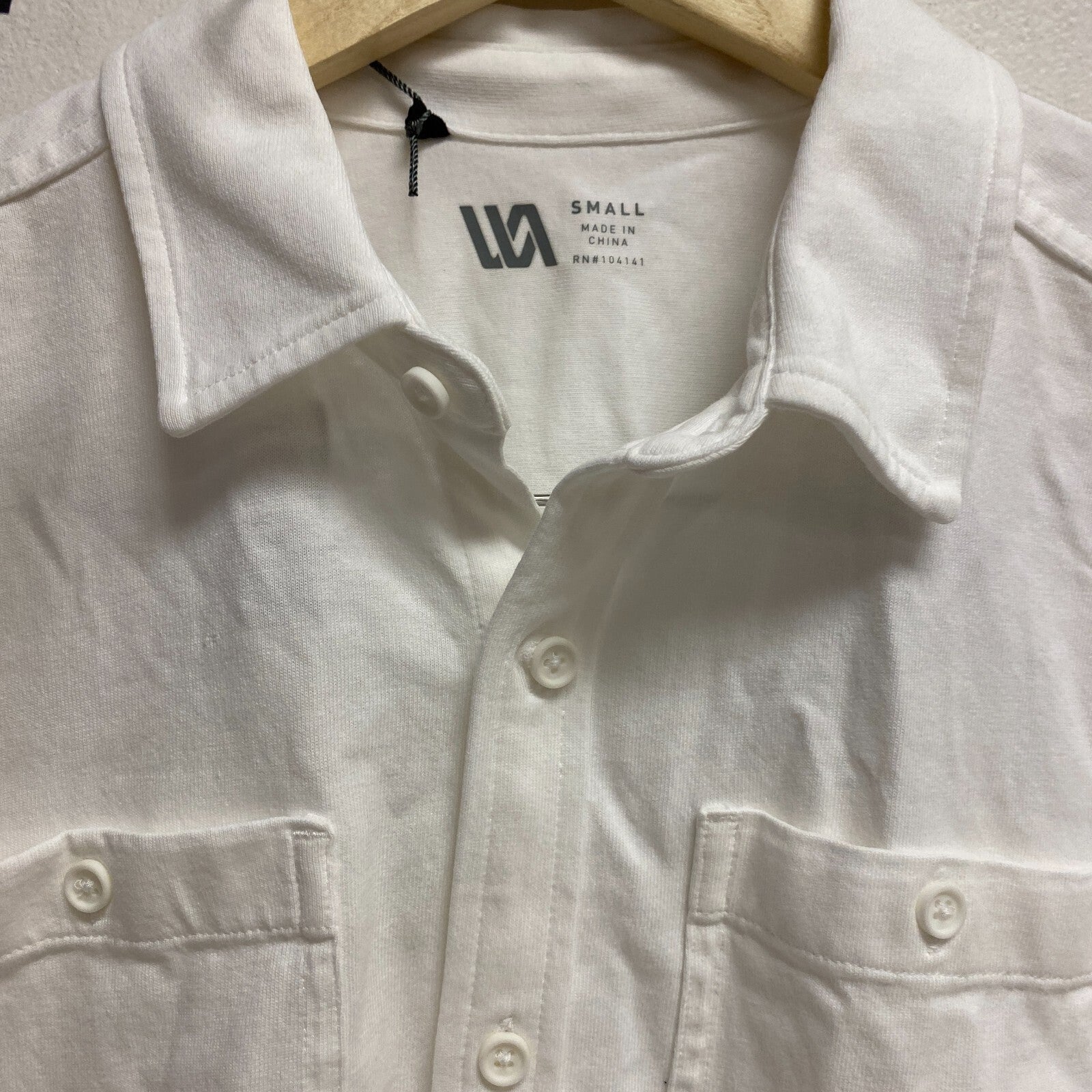 VRST Men's  Smart Garment Dye Short Sleeves Shirt Pure White MAX231104PD New