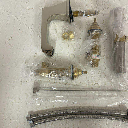 Signature Hardware Pinecrest Widespread Faucet Polished Nickel SHWSCPC807LHPN