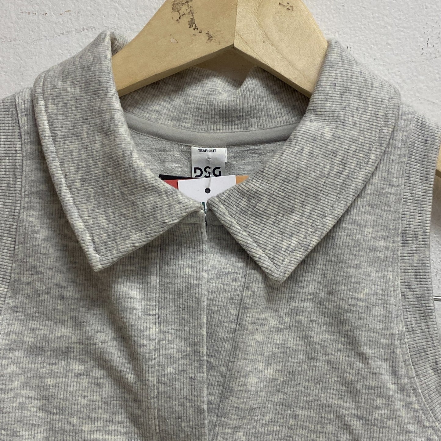 DSG Twitch + Allison Women's Seamless Collared Tank Top Light Heather Grey