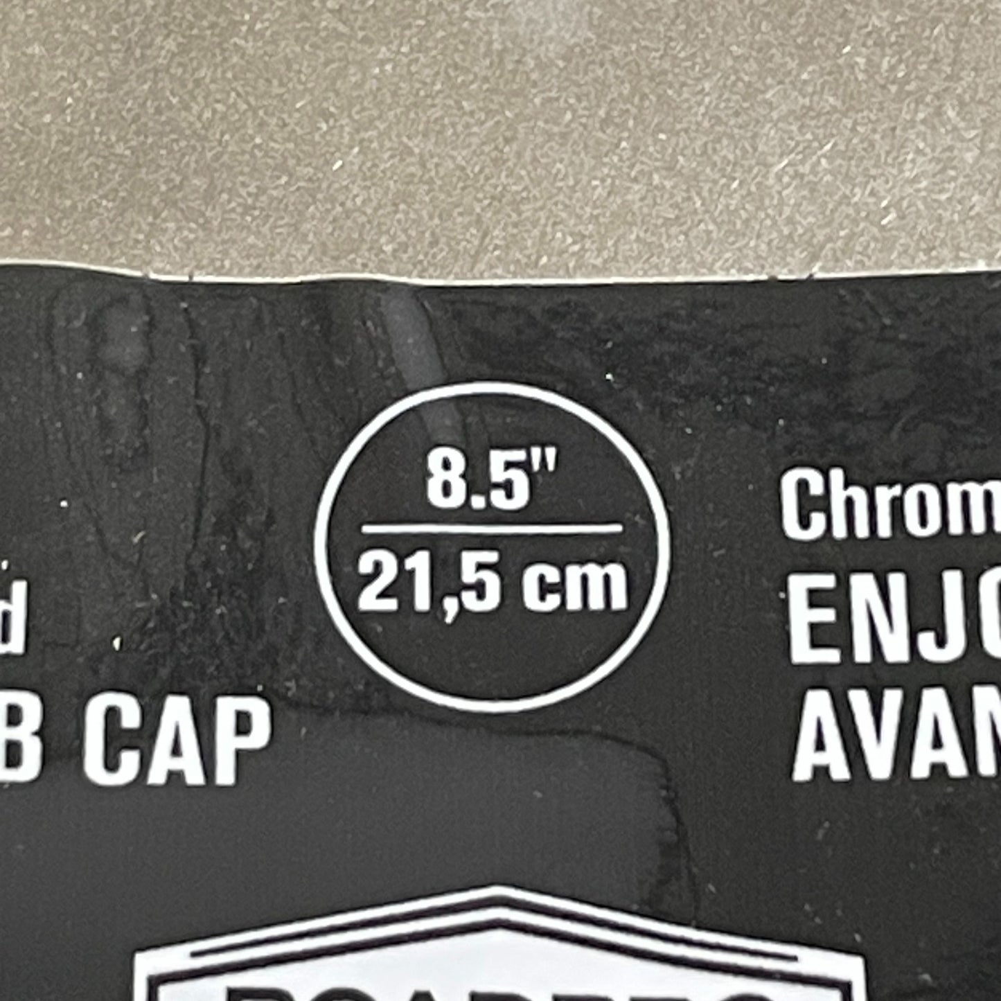 RoadPro RPFHC6N Chrome Plated 8.5" Steel Rounded Top Front Hubcap