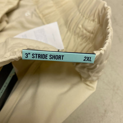 DSG Women's 3â High Rise Waistband Shorts Light Sand Solid Performance DAW1232