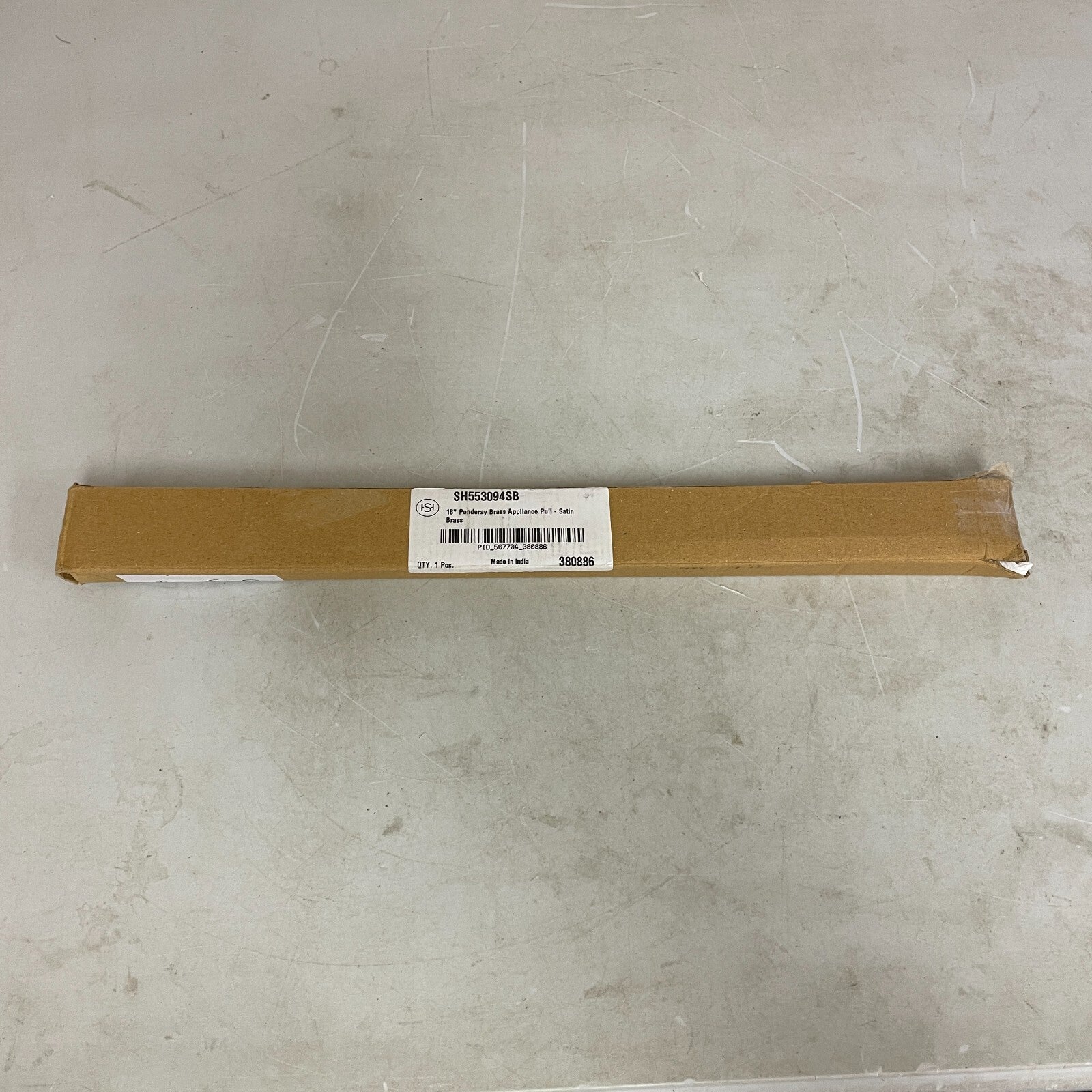 Signature Hardware 18" Ponderay Brass Appliance Pull - Satin Brass