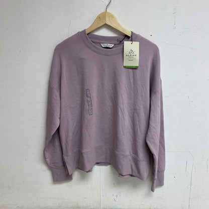 Alpine Design WOMENS W AD PANORAMA CREW SWEAT SHIRT MUTED VIOLTET ADW23652 New!