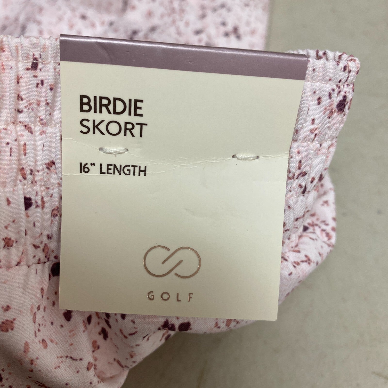 Calia 16" Length Birdie Athletic Skort Small Freckle Pink WCG17020PS23 New