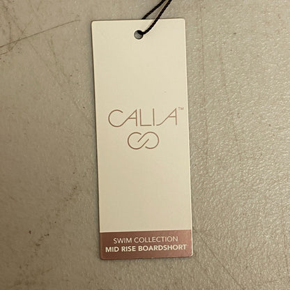 Calia Women's Tulip Hem Board Short Watercolor Palms Multi Tropical WSA21504PRT