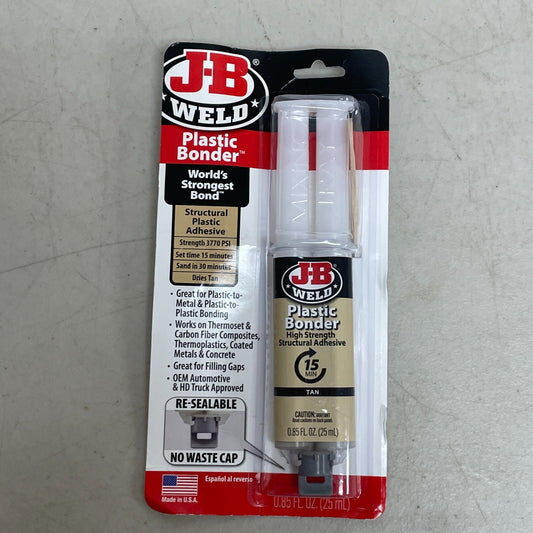 J-B Weld 50138 AutoWeld Black Epoxy Adhesive Syringe 25ml Fast Setting Glue