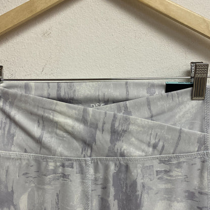 DSG Girls Performance Crossover Front Ankle Waist 7/8 Tight PRT Torn Camo Grey