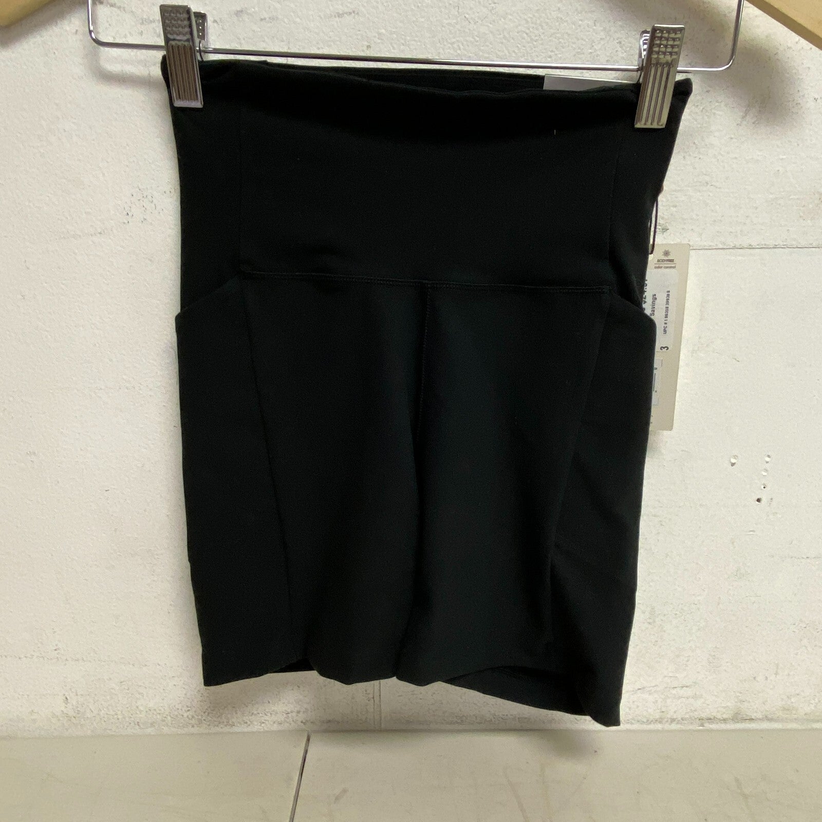 CALIA Women's LustraLux Pure Black High Rise Pocket 5" Bike Short WAX12347 Gym