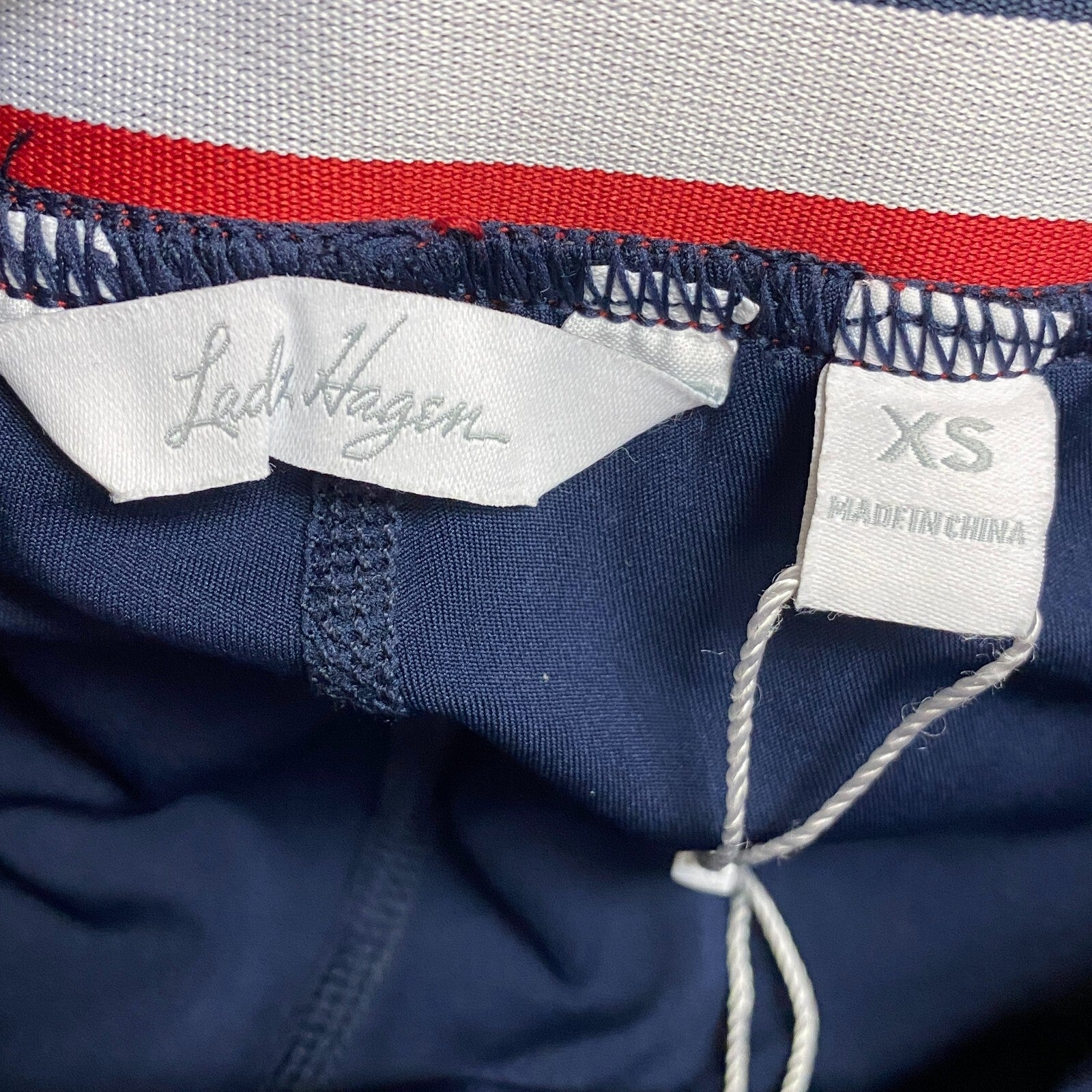 Lady Hagen Womens Contrast Trim Print Skort Navy Star Print WGH17450