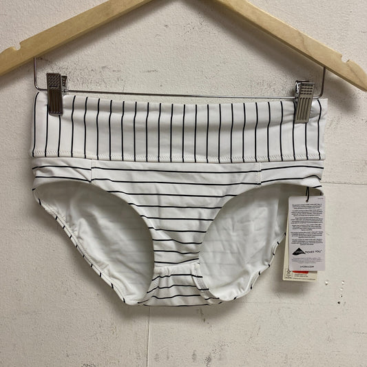 CALIA Women's Swim Collection Mid Rise Boyshort Striped Black/White WSA21502PRTX