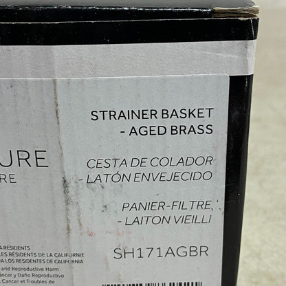 Signature Hardware 3-1/2" Kitchen Sink Basket Strainer - Aged Bronze