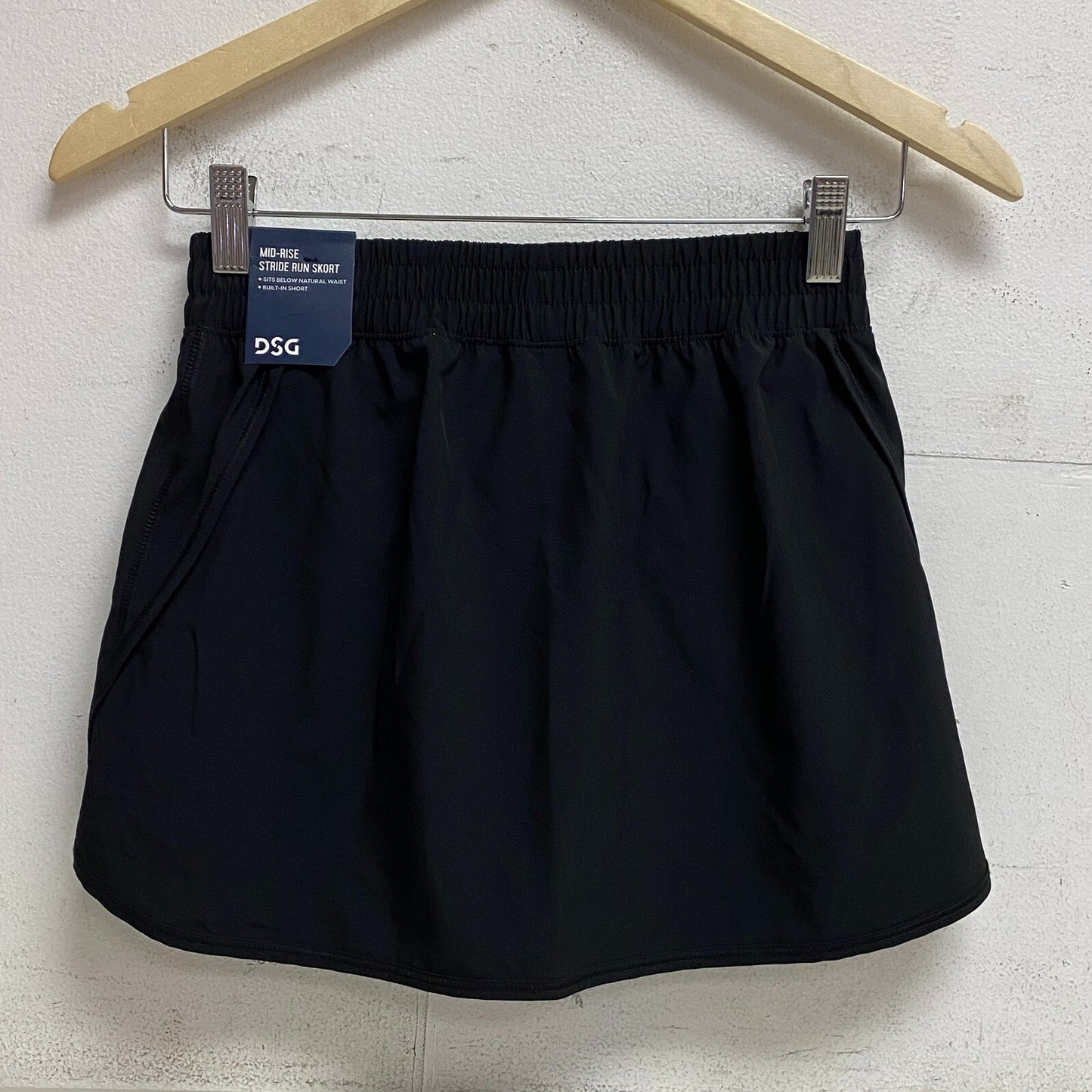 DSG Girls' Stride Skort Pure Black Solid Summer Stylish Trendy DAG13108