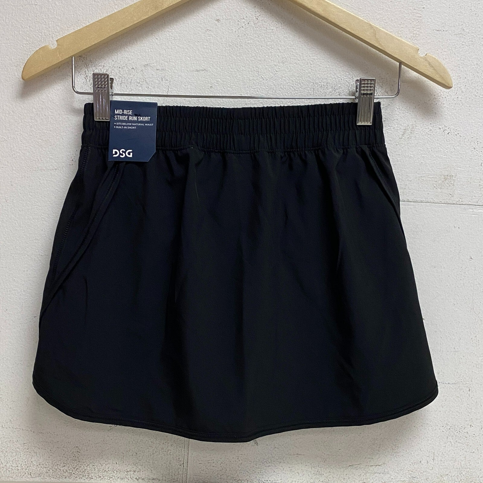 DSG Girls' Stride Skort Pure Black Solid Summer Stylish Trendy DAG13108