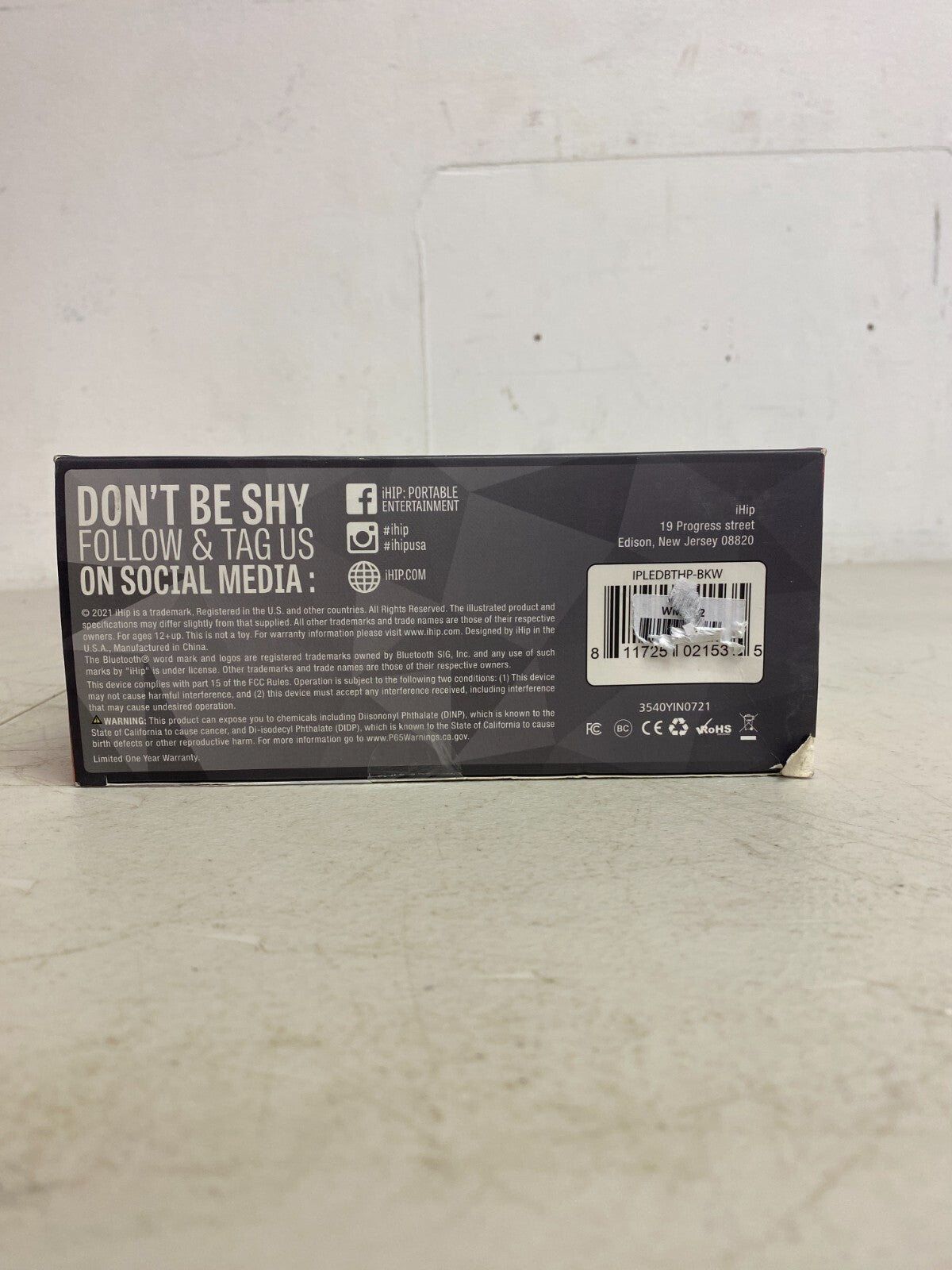 PARTS ONLY* iHip Flashing LED Light Up Bluetooth Wireless Headphones Multi Color