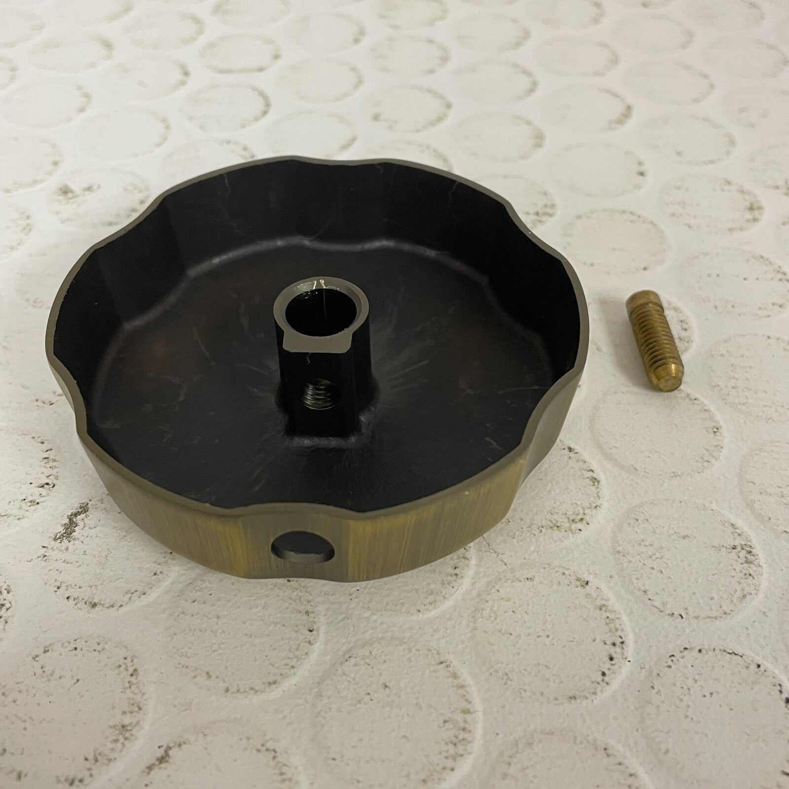 Signature Hardware ABS Cable Drain & Overflow Aged Brass Deep Alcove Tub