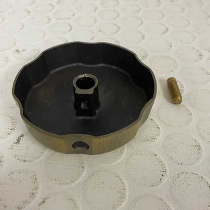 Signature Hardware ABS Cable Drain & Overflow Aged Brass Deep Alcove Tub