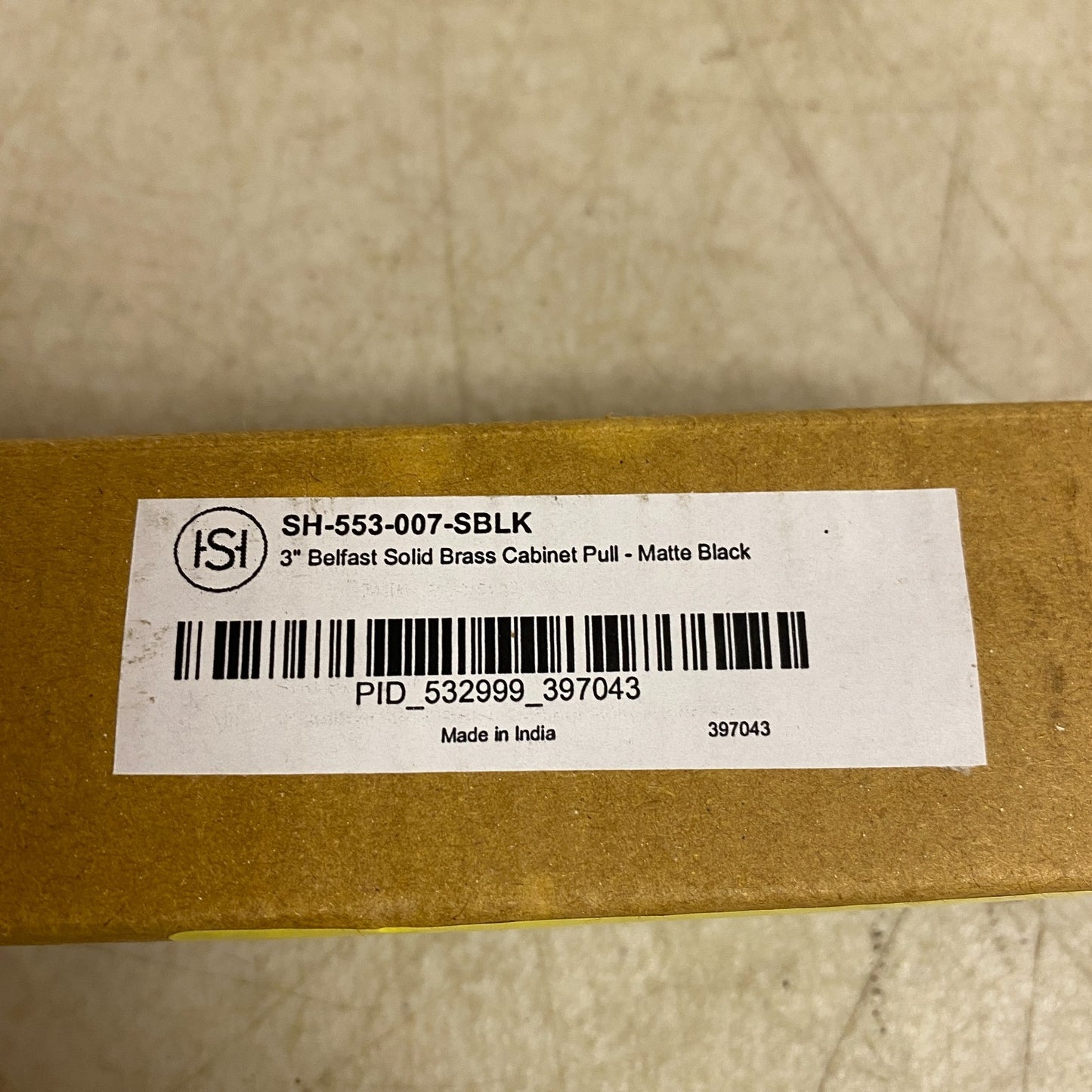 Signature Hardware 3" Belfast Solid Brass Cabinet Pull Matte Black