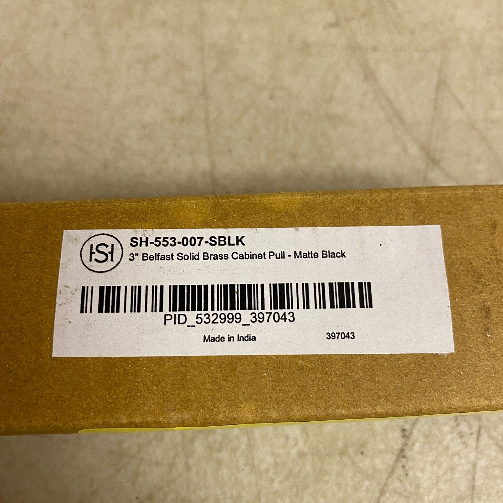 Signature Hardware 3" Belfast Solid Brass Cabinet Pull Matte Black