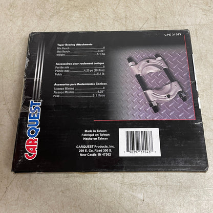 Carquest Tapered Bearing Attachment 4.25" Reach for Gears & Bearings CPE 31543