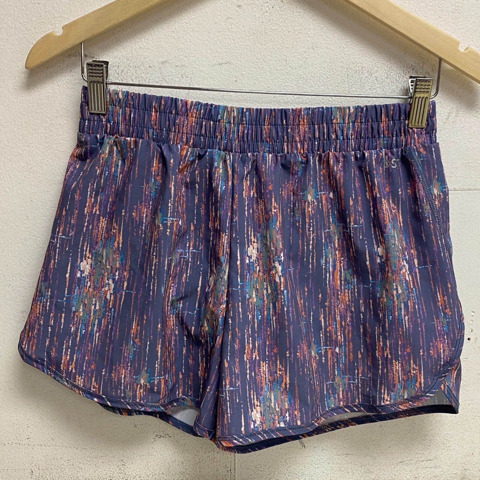 DSG Girls' Performance Mid Rise Stride Run Shorts Sketchy Ikat Grey DAG12116PRT