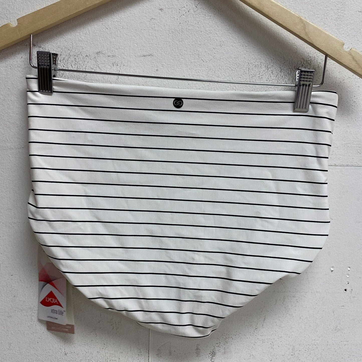 Calia Womens Power Sculpt Mid Rise Stripe White Stylish Summer WSA22409PRT