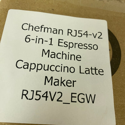 Chefman RJ54‑v2 6‑in‑1 Espresso Machine Cappuccino Latte Maker RJ54V2_EGW