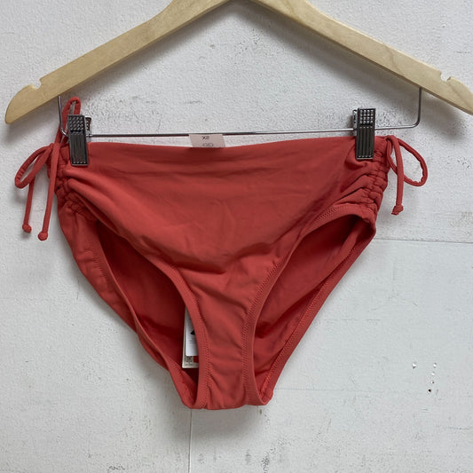 CALIA Women's Adjustable Mid Rise Ruched Side Swim Bottom Guava Pink WSA23402