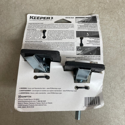 KEEPER 05648 Chrome Anchor Point 2 Pack 1,000 lb Tie-Down Rings Truck Trailer