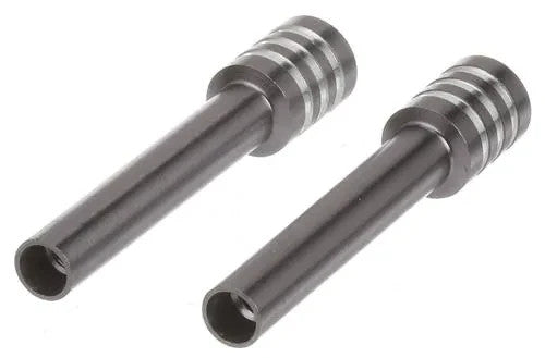 Custom Accessories Machined Aluminum Charcoal Billet Door Lock Knobs Set 16009