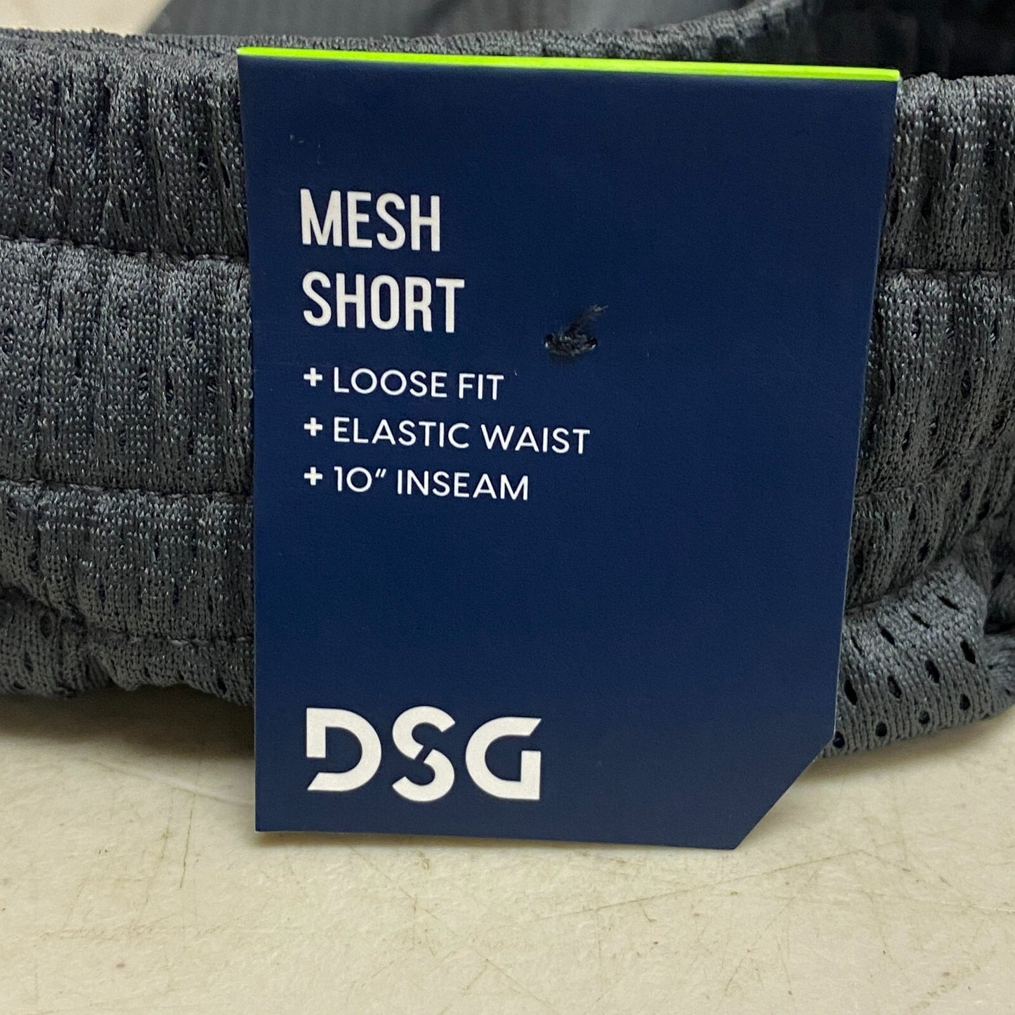 DSG Men's Pocketless Mesh Shorts Dark Grey DAM20112 Fitness Trendy Summer Sporty