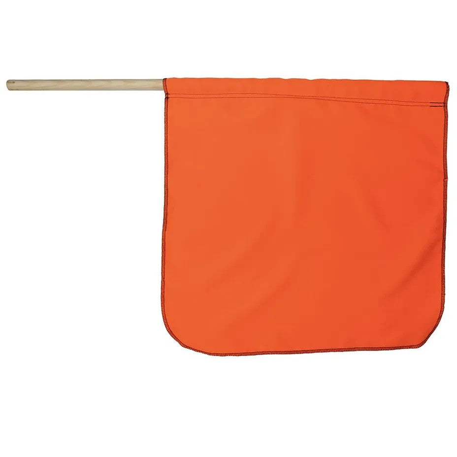 SafeTruck 16" Hi-Vis Orange Safety Flag w/ Plastic Staff FS500B Pack of 7