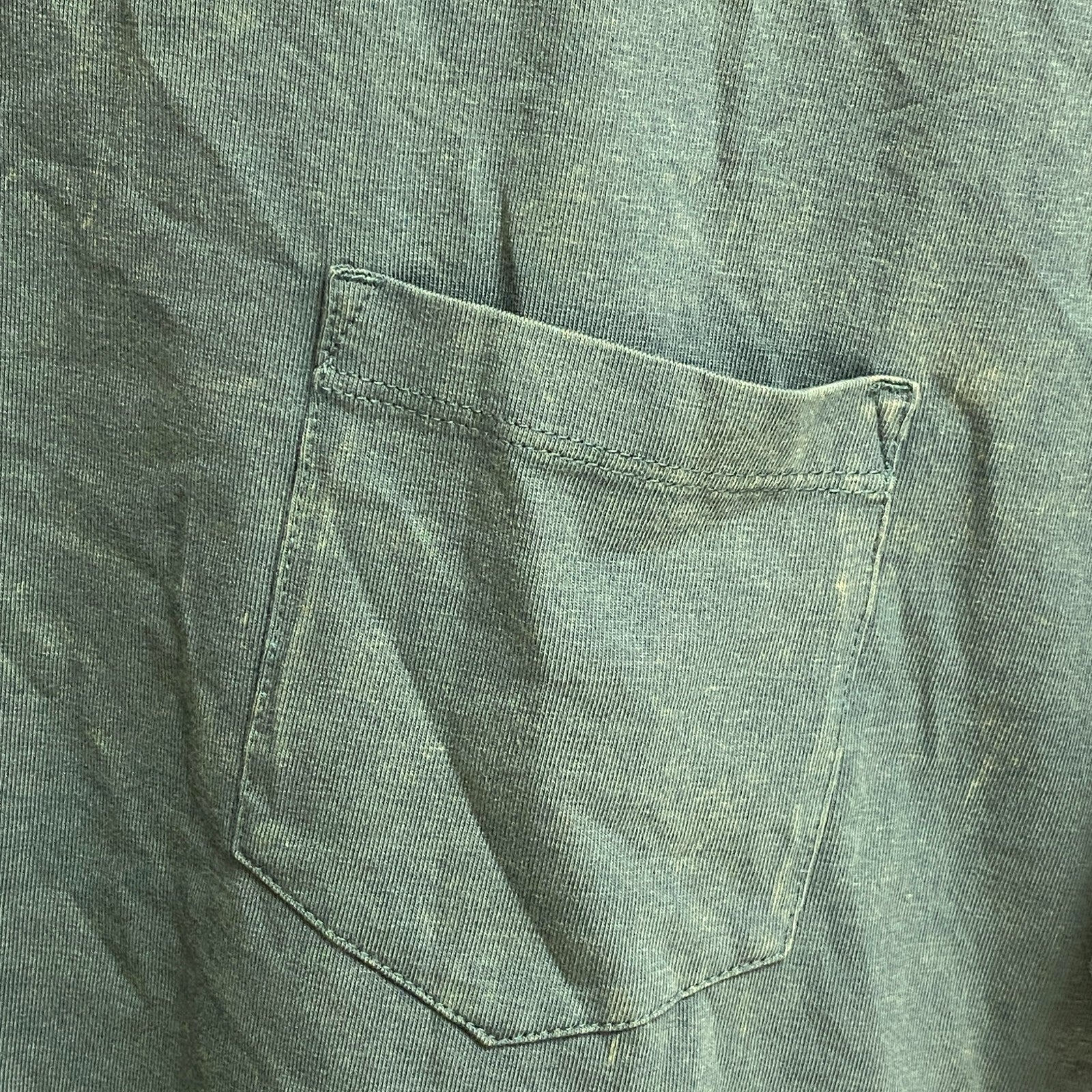 VRST Men's Washed Pocket Tee Mineral Teal Solid Short Sleeve Summer MAX100354