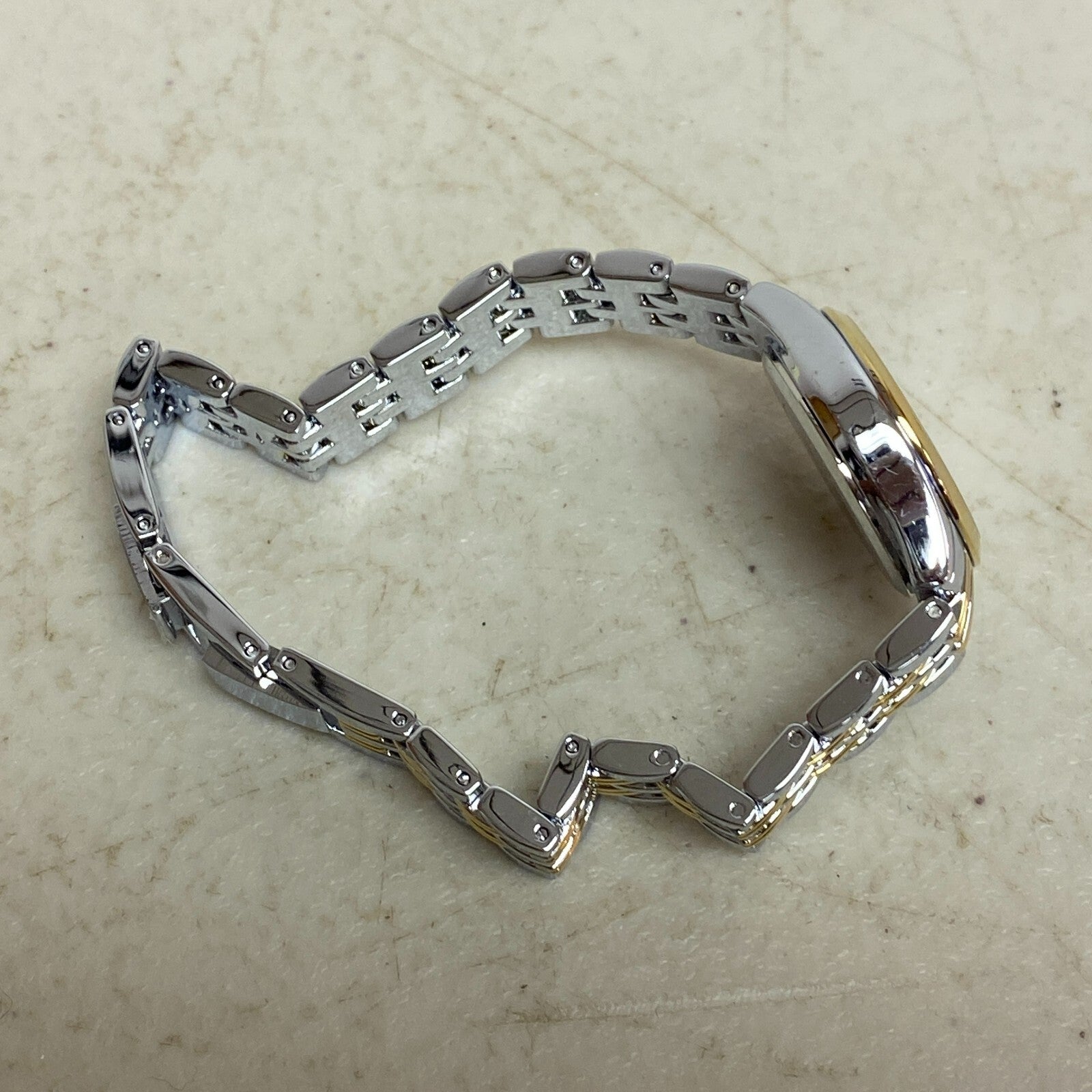 Armitron Women Easy to Read Dial Bracelet Watch Gold/Silver Band 75/5304TB