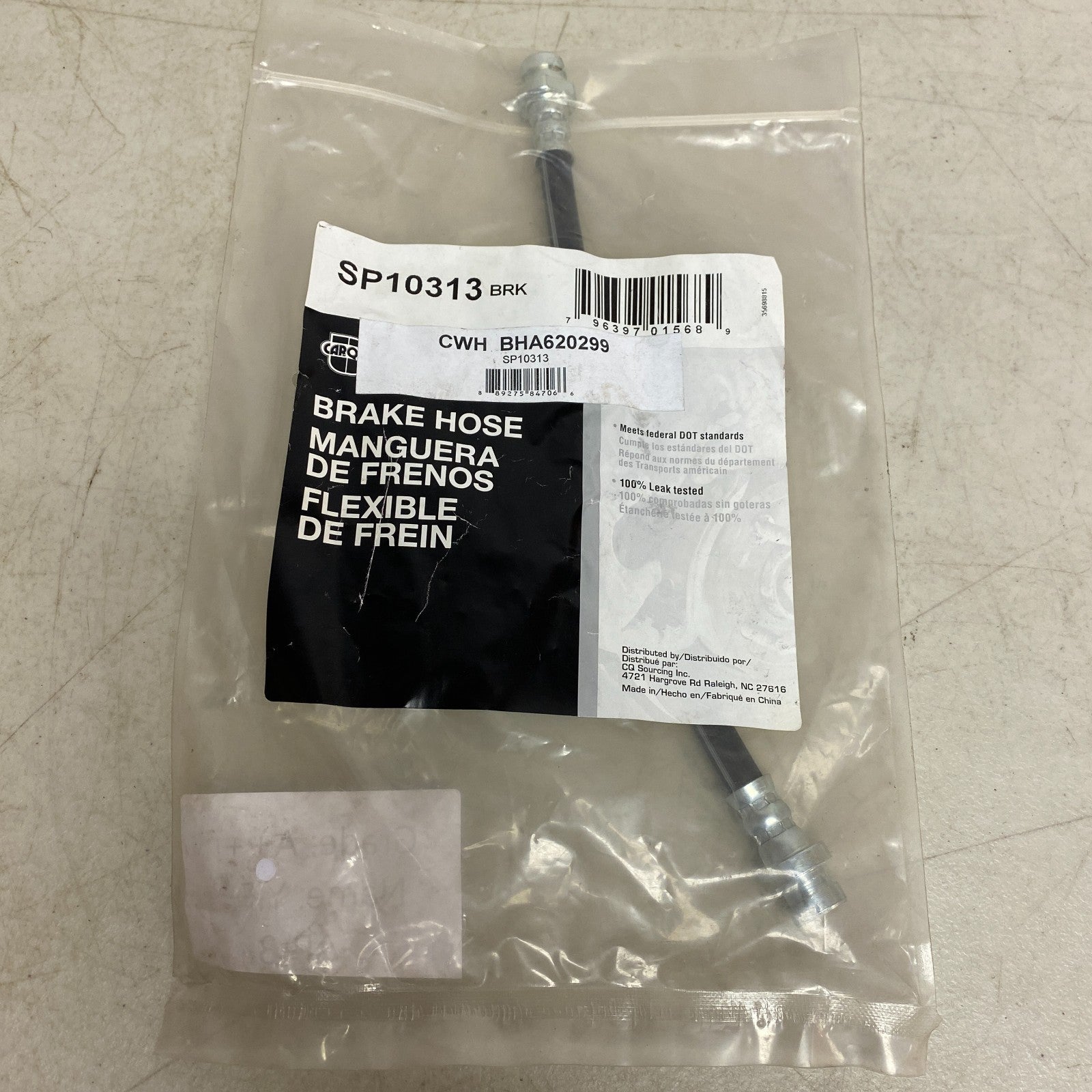 CARQUEST Brake Hydraulic Hose Black EPDM Rubber Model SP10313