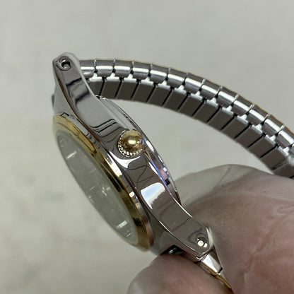 Armitron Watch Japan Quartz Women Dual Tone Gold Plated Stretch Steel 75/5420TTG