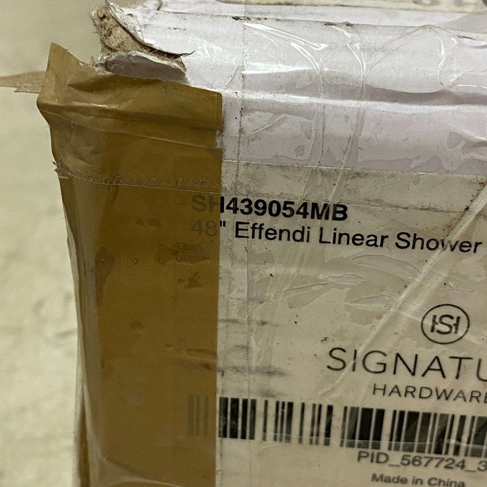 Signature Hardware 48" Effendi Linear Shower Drain - Matte Black