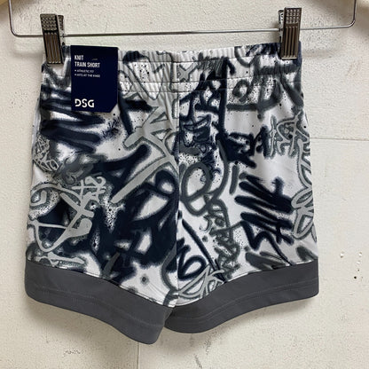 DSG Boys' Knit Training Shorts Athletic Fit Multi Tagger Pure White DAB13103PRT