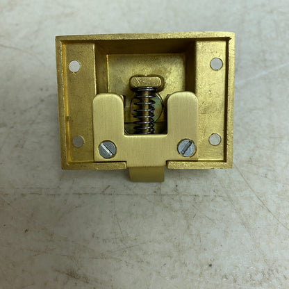 SIGNATURE HARDWARE PITKIN BRASS CABINET LATCHES WITH OVAL KNOB- SATIN BRASS