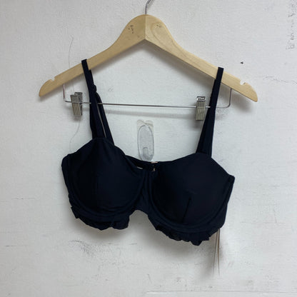 Calia Women's Pleated Panel Underwire Bikini Top Pure Black WSA23210 New!