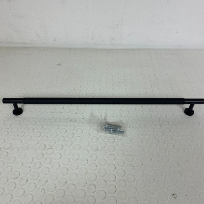 Signature Hardware 18″ Evinger Knurled Brass Appliance Pull Matte Black SH450357