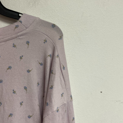 Ana a new approach size XL crop long sleeve button v-neck cardigan color Ditzy